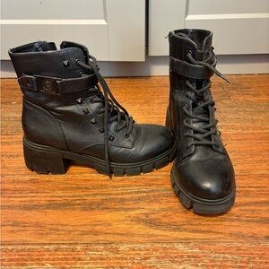 GBG Los Angeles Black Combat Boots